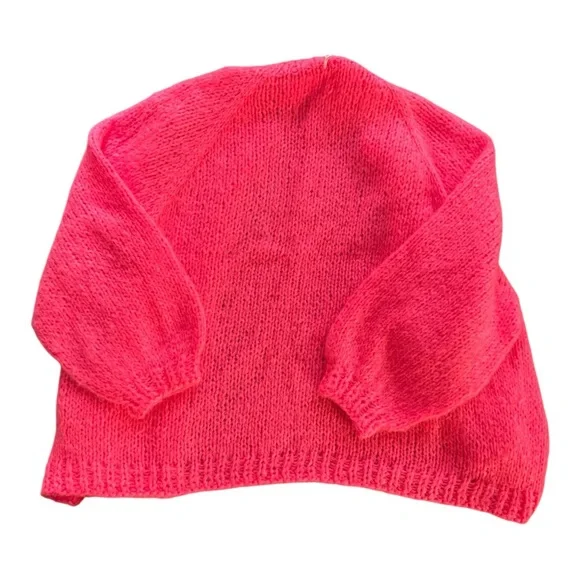 Women's Pink Cardigan Sweater - Picture 3 of 3